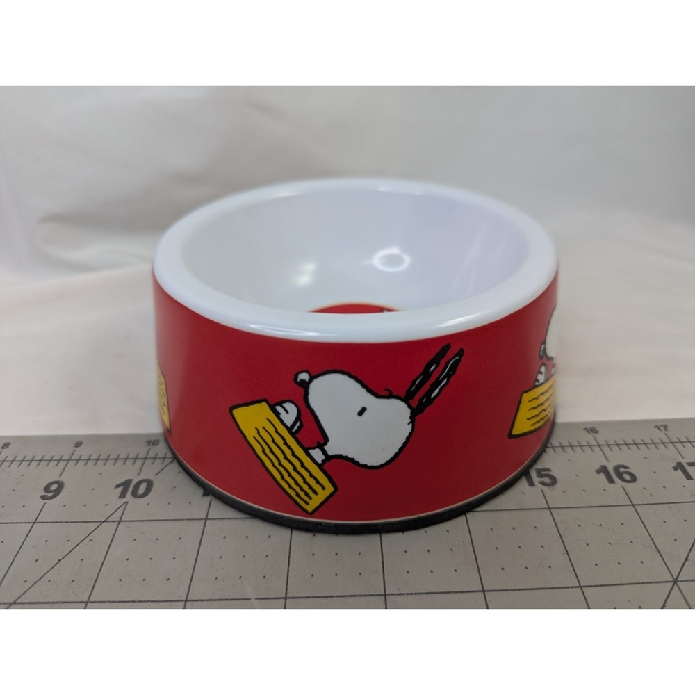 Trudeau Peanuts Snoopy Pet Dish Red White - Picture 5 of 8